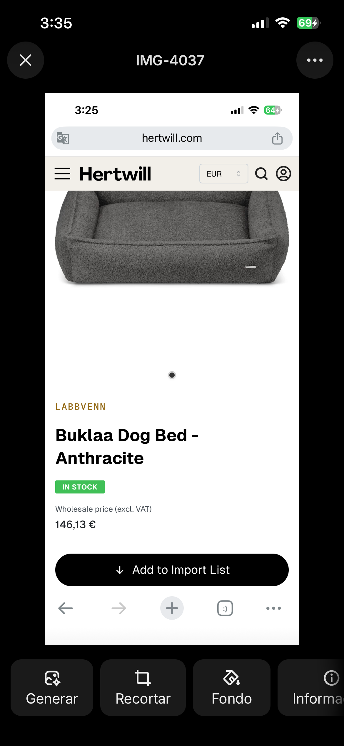 Hundebett Buklaa – Anthrazit | Labbvenn