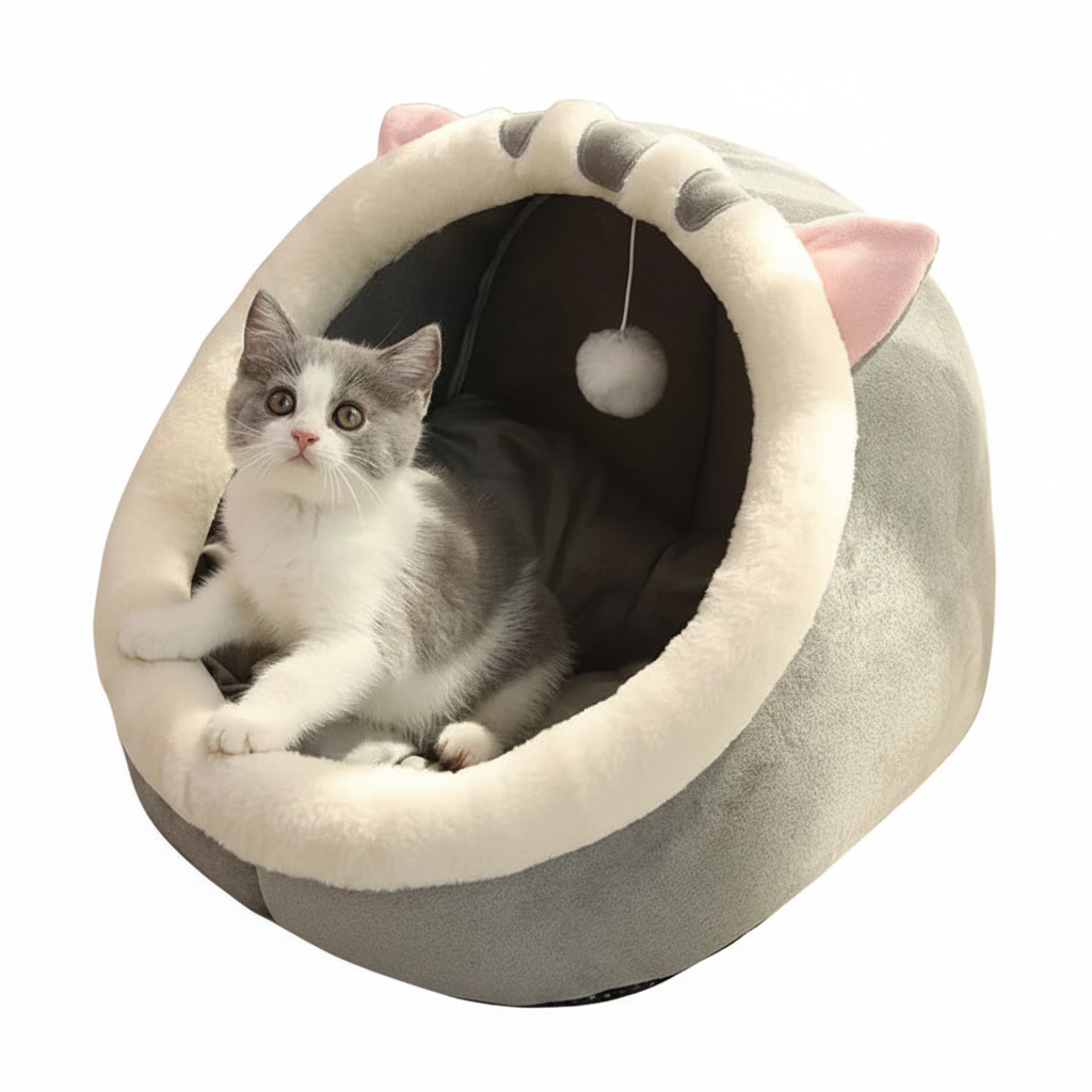 Katzen- und Hundebett – zusammenklappbar, waschbar und ultra bequem