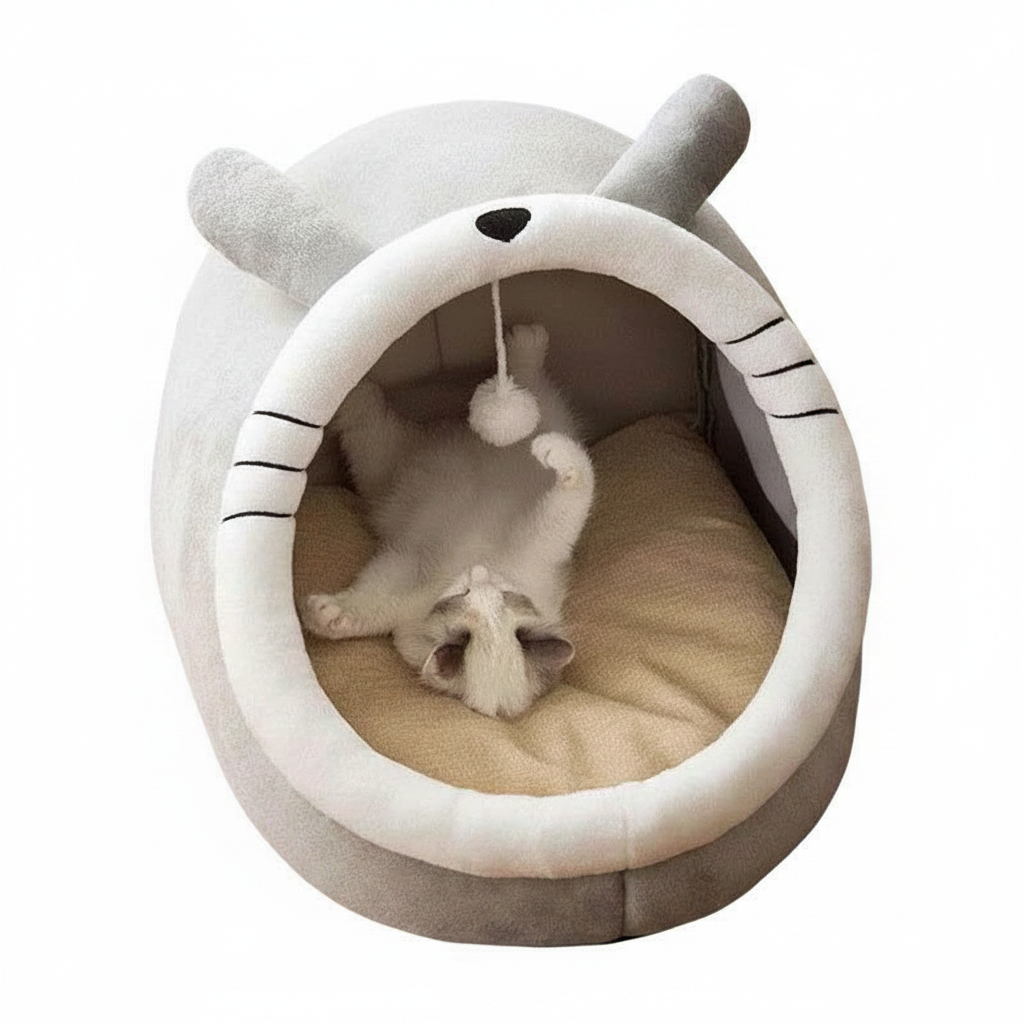 Katzen- und Hundebett – zusammenklappbar, waschbar und ultra bequem